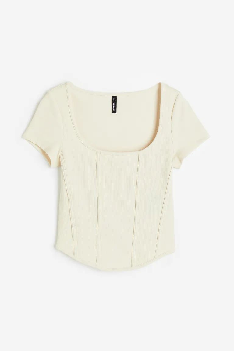 Corset-style Ribbed Top | H&M (US + CA)