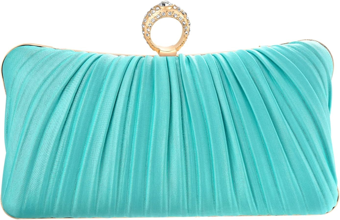 Fashion Women's Evening Bags, Gold Silk Luxury Handbags with Chain Stylish Purses for Wedding Par... | Amazon (US)