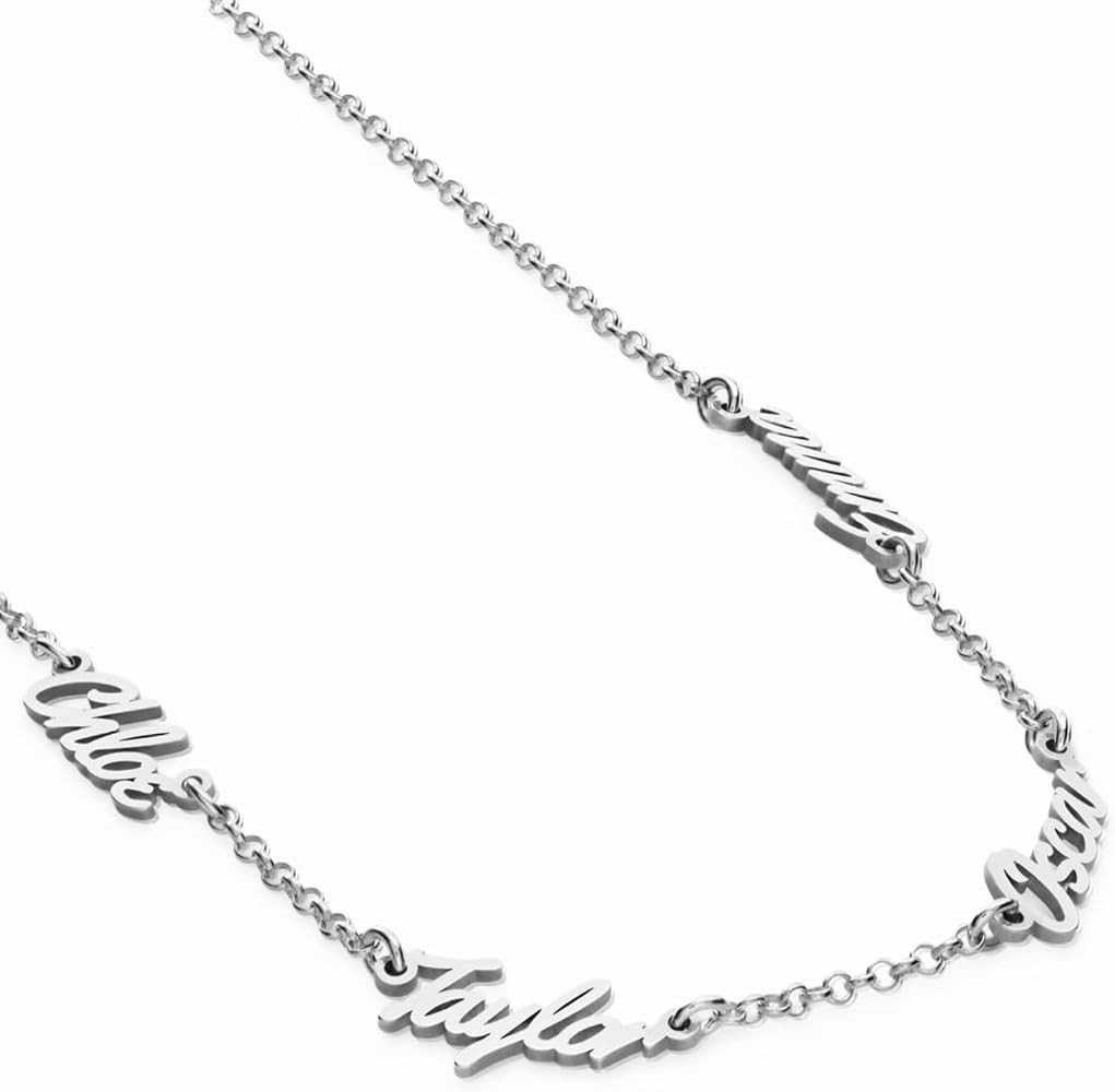 OAK & LUNA - Personalized Real Love Multiple Name Necklace | Amazon (US)