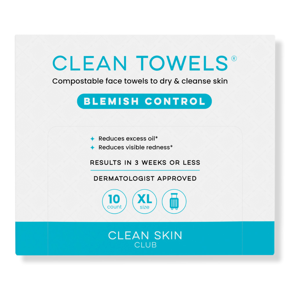Clean Skin Club Clean Towels Blemish Control Disposable Face Towels - 10 ct | Ulta