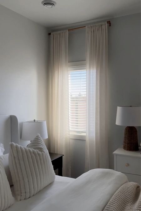 Bedroom curtains, neutral bedroom decor, white bedroom, minimal bedroom, apartment bedroom decor 

#LTKfindsunder50 #LTKsalealert #LTKhome