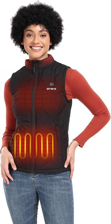 ORORO Quilted Heated Vest for Women, Lightweight Quilted Heating Vest with USB-C Rechargeable Bat... | Amazon (US)