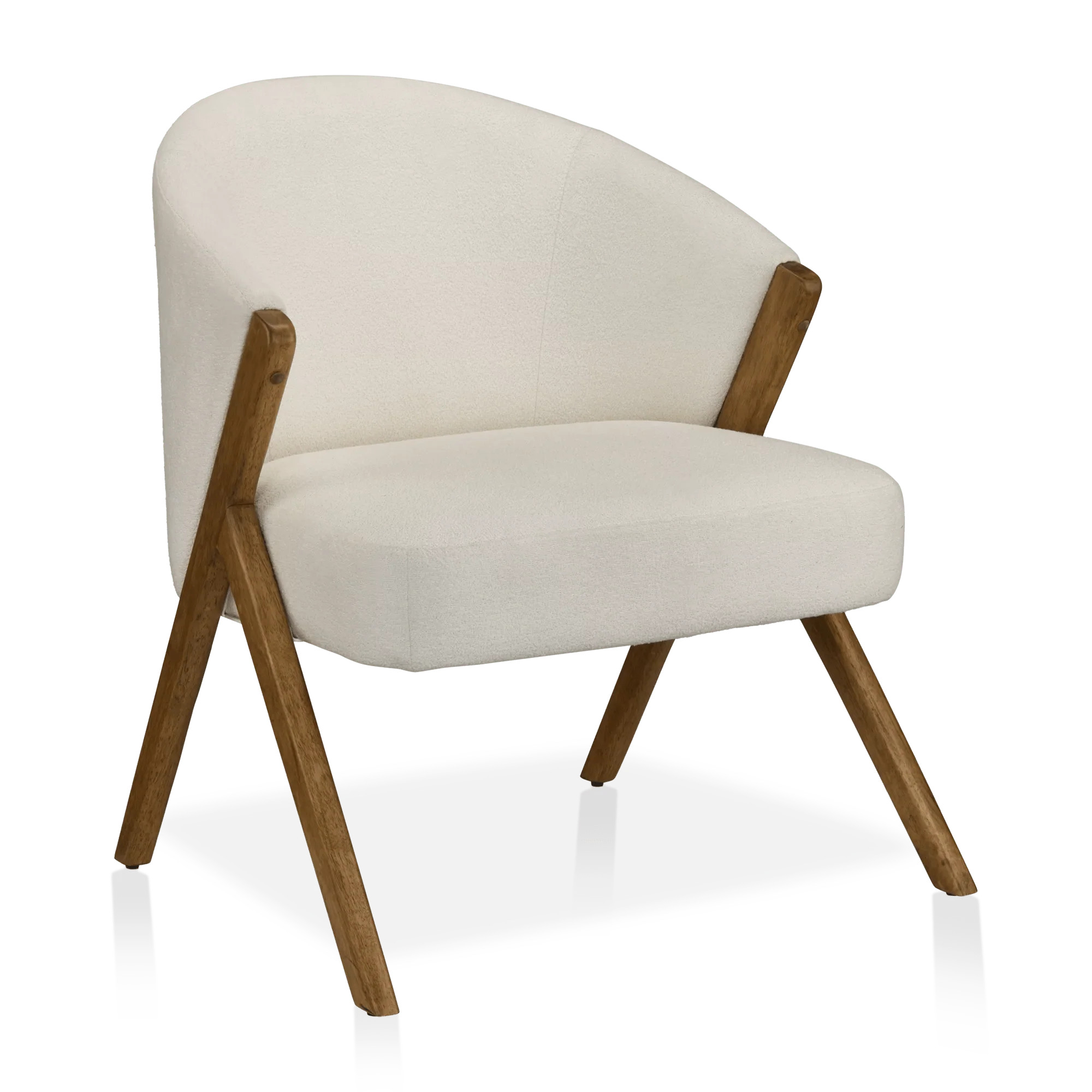 Fabric and Wood Accent Chair | Bouclair