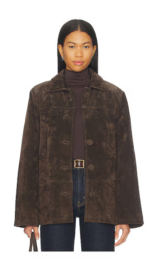 x Premium Suede Button Front Jacket | Revolve Clothing (Global)