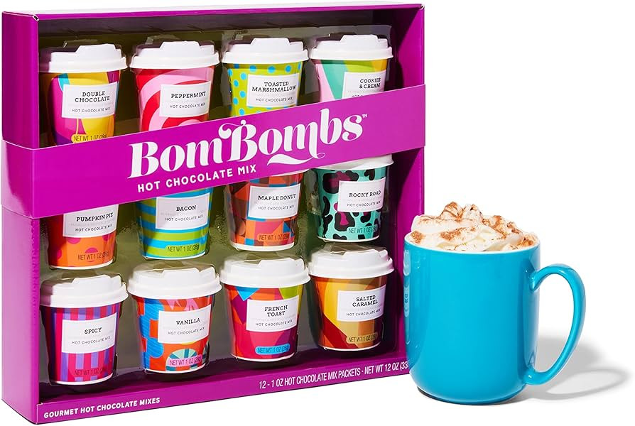 BomBombs, Hot Chocolate Mix Gift Set with Mini Cup Packaging, Dessert Flavors Include Rocky Road,... | Amazon (US)