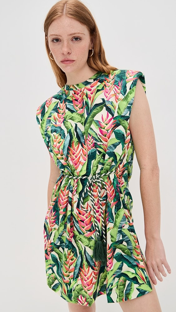 FARM Rio Heli Leaves Pearl T-Shirt Jersey Mini Dress | Shopbop | Shopbop