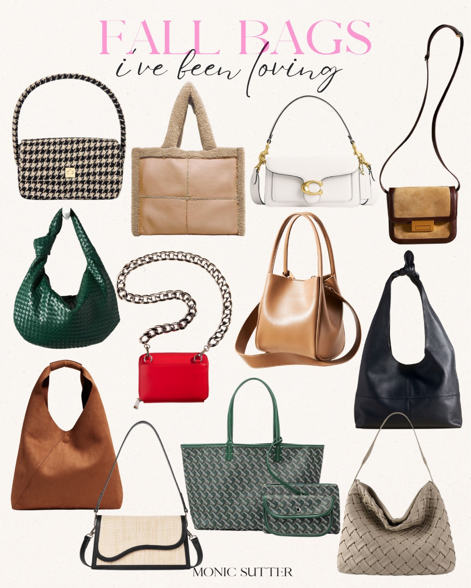 Fall bags i love - bags for fall - fall purse inspo - new bag ideas - chic purse - cute handbags - fall handbags- fall accessories- fall fashion 

#LTKstyletip #LTKSeasonal
