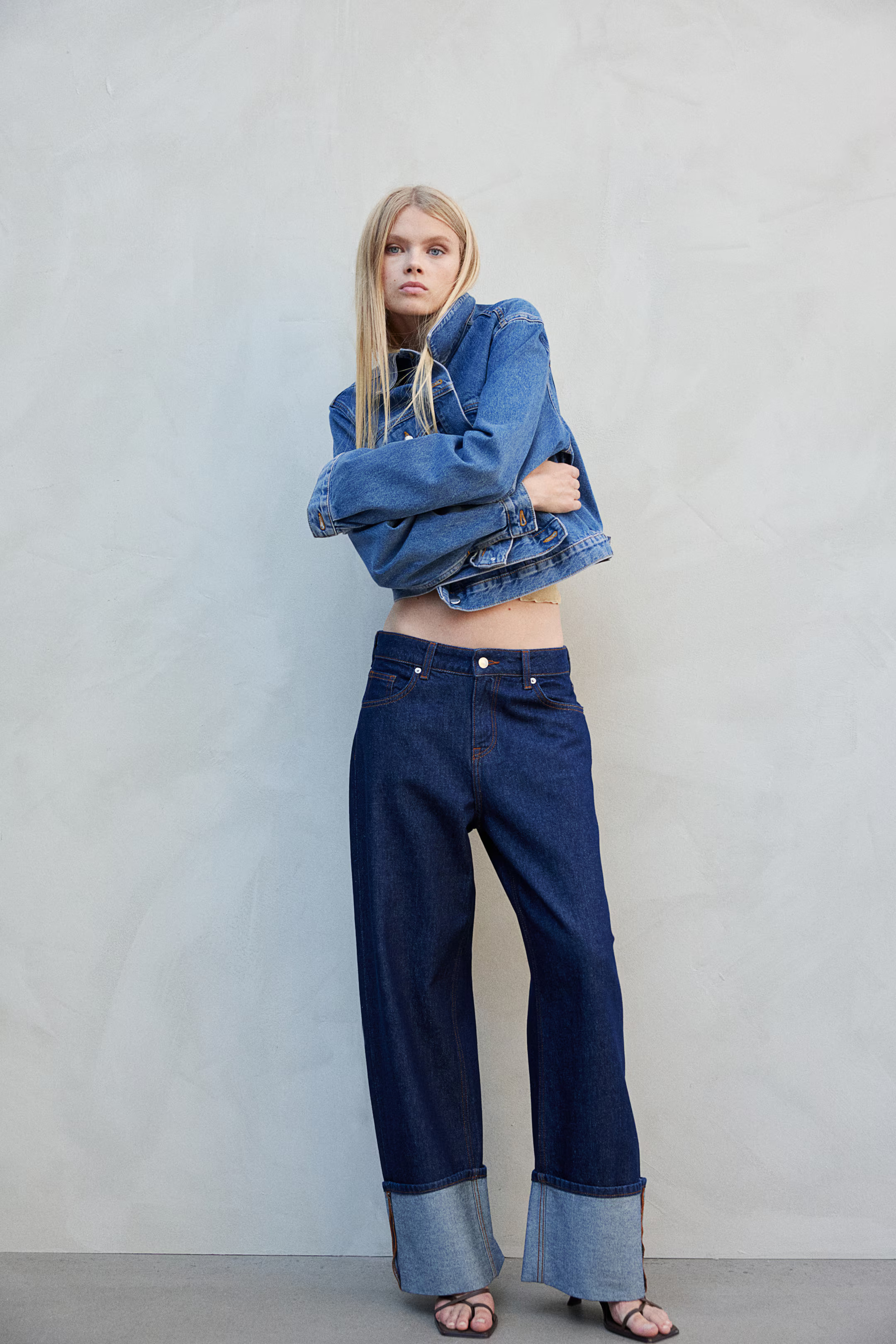 Baggy Wide Low Jeans - Dark denim blue - Ladies | H&M GB | H&M (UK, MY, IN, SG, PH, TW, HK)