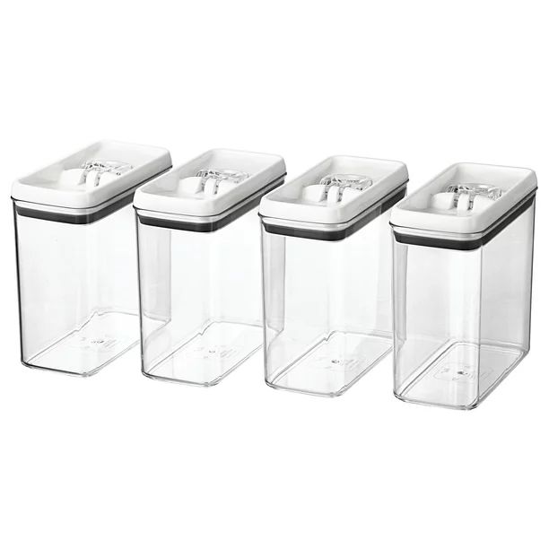 Better Homes & Gardens Canister Pack of 4 - Flip-Tite 11.5 Cup Rectangular Food Storage Container... | Walmart (US)