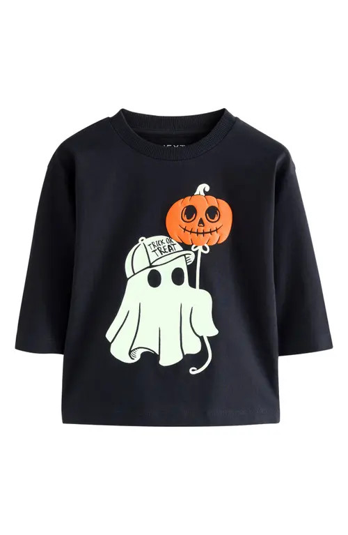 NEXT Kids' Ghost Graphic T-Shirt in Black at Nordstrom, Size 3-4Y | Nordstrom