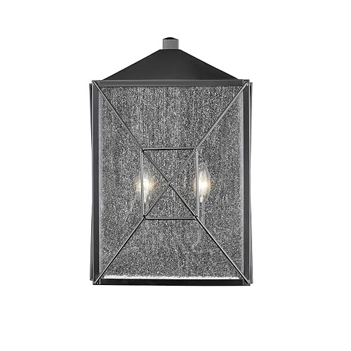 ML Lighting Caswell 2-Light Outdoor Wall Sconce Powder Coated Black | Amazon (US)