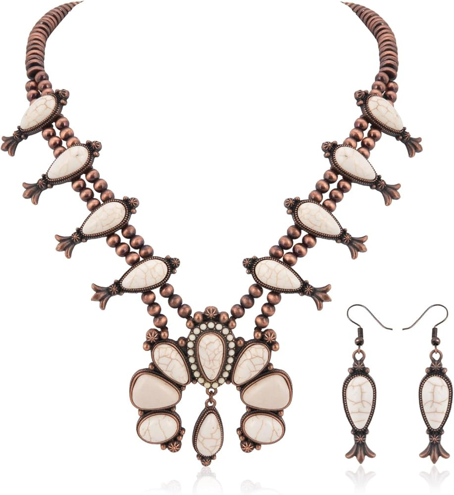Rustic Couture's Western Jewelry Set for Women Cowgirl Vintage Western Necklace Earring | Amazon (US)