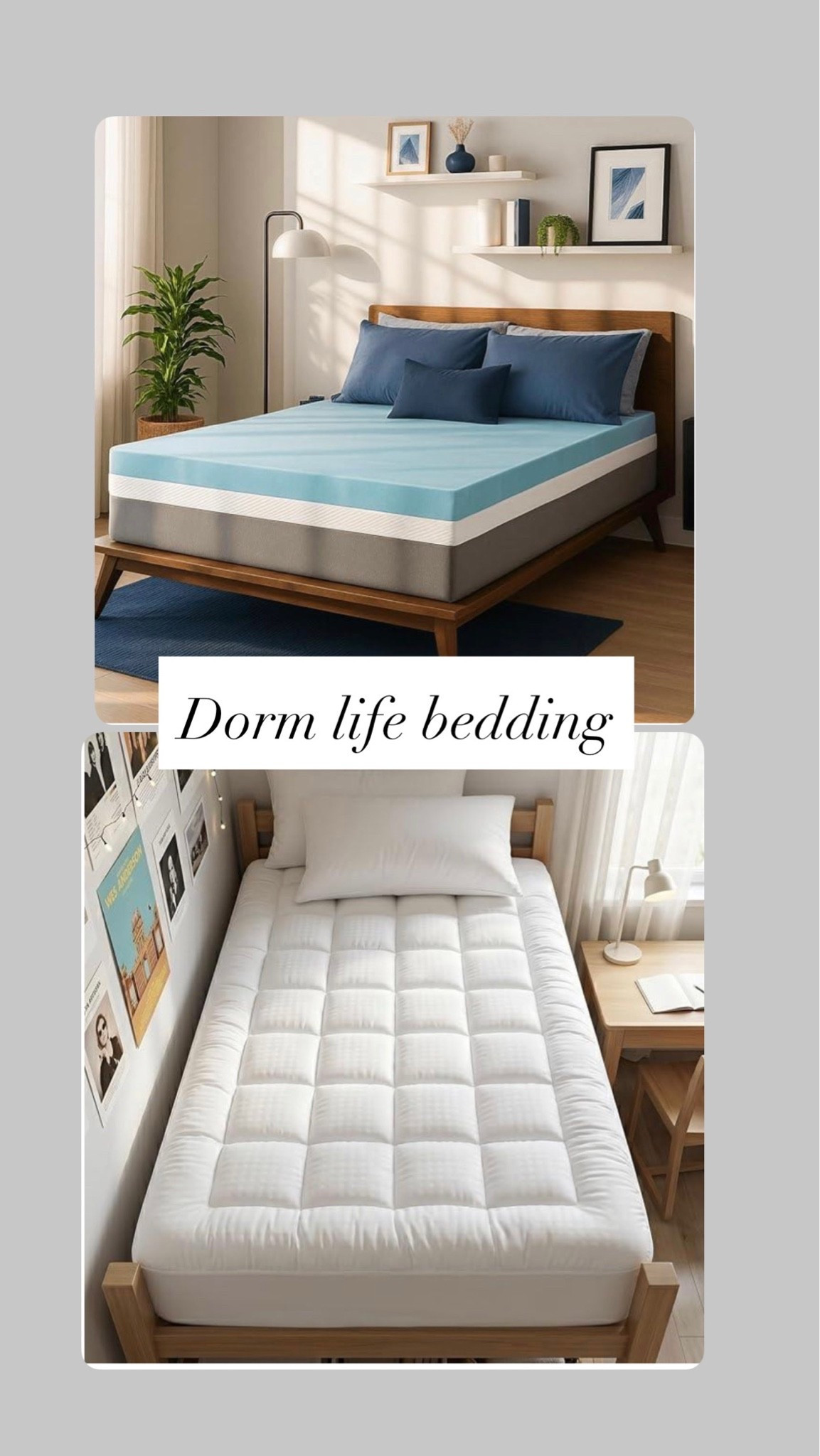 Fitted mattress cover, memory foam mattress topper, dorm bedding, twin XL bedding

#LTKSaleAlert #LTKmorningroutine #LTKKids