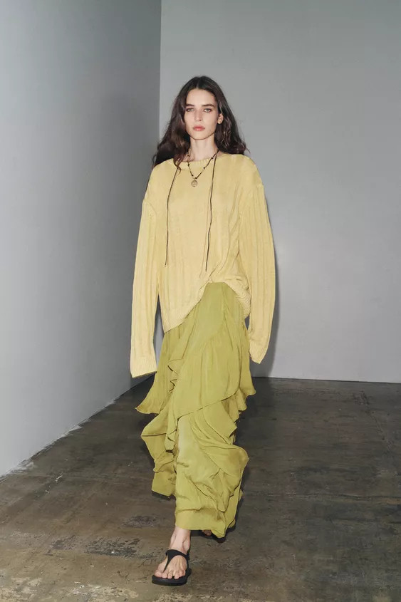 ZW COLLECTION RUFFLED SKIRT | Zara UK