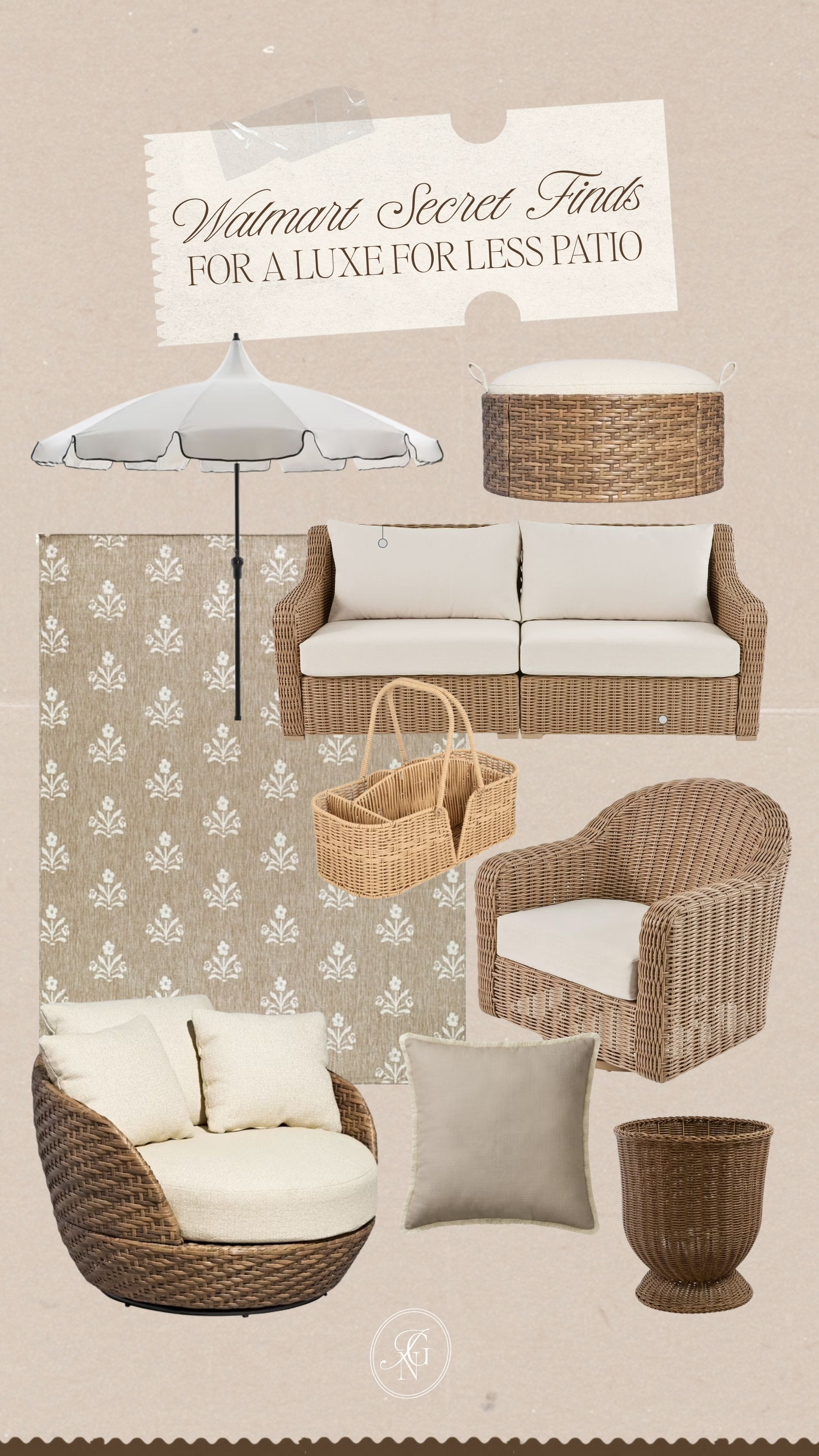 Walmart finds for creating a luxe-for-less patio. 🤎 These woven textures, soft neutrals and elevated outdoor pieces make any space feel warm, inviting and designer-inspired.

#walmartfinds #walmartpatio #outdoorliving #patiodecor #outdoorfurniture #luxeforless #affordablehome #neutralhome #patioinspo #walmarthome

#LTKHome