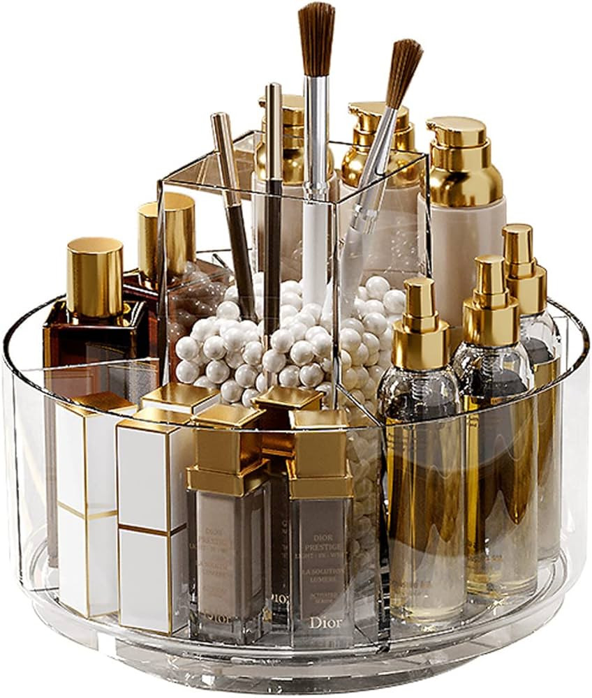 Taiuloo 360 Rotating Makeup Organizer, Lazy Susan Turntable Cosmetics Storage Tray, Spinning Make... | Amazon (US)