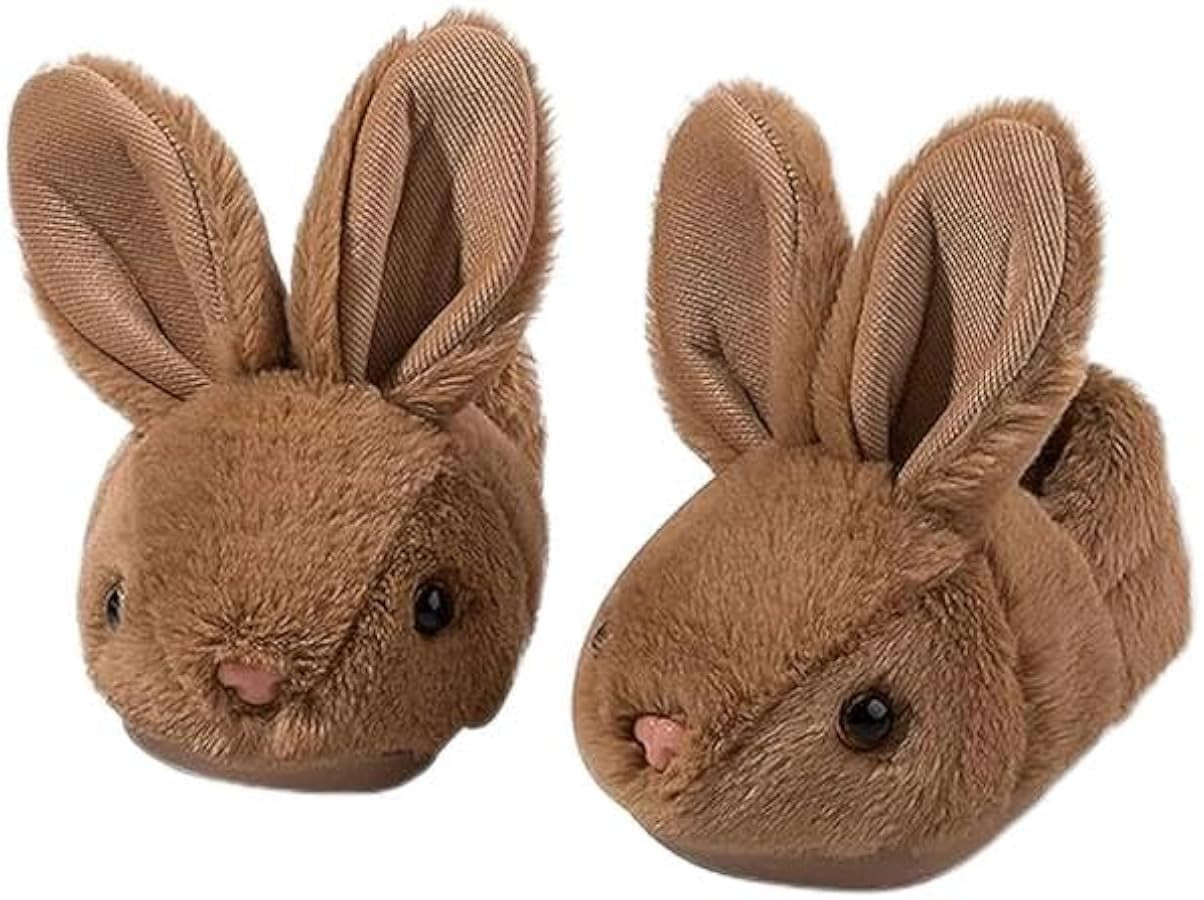 Melumeloo Toddler Kids Slippers Bunny Design Indoor Plush Shoes | Amazon (US)
