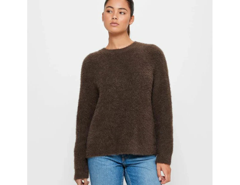 Oversized Fluffy Jumper - Lily Loves - Brown | Catch.com.au