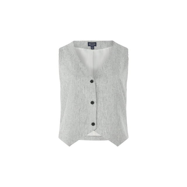 Scoop Women's Linen Blend V-Neck Button Vest, Sizes XS-XXL | Walmart (US)