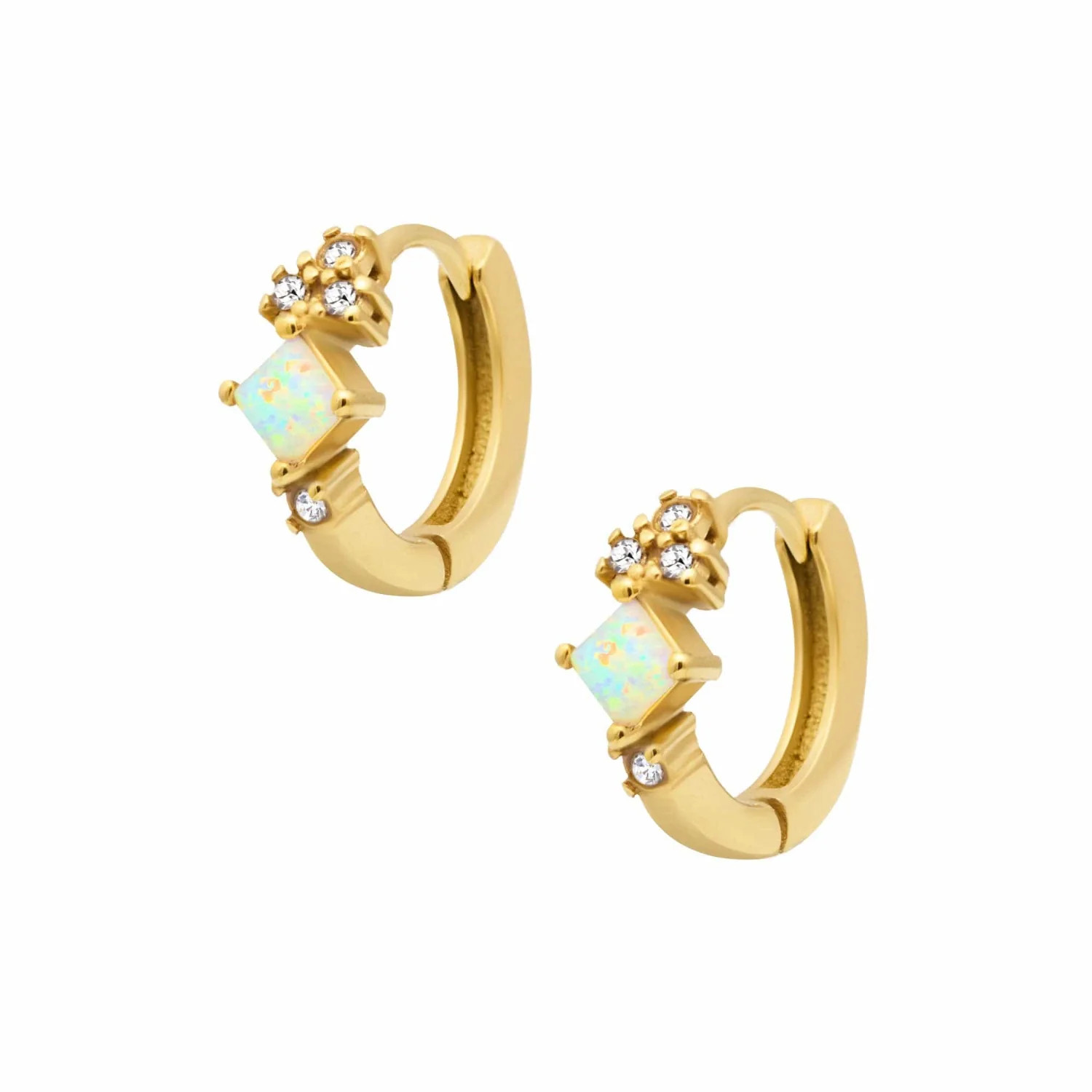 Avar Opal Hoop Earrings | Bohomoon UK