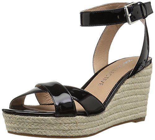 206 Collective Women's Campbell Dress High Espadrille Wedge Sandal, Black Patent Leather, 10 B US | Amazon (US)