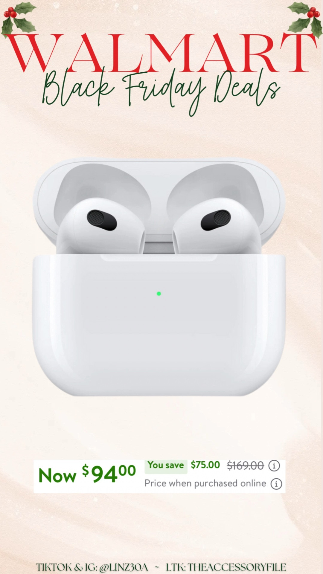 Apple air pods on sale 

Gifts for her, gifts for him, teen girl gifts, teen boy gifts 

#LTKHoliday #LTKFindsUnder100 #LTKCyberWeek