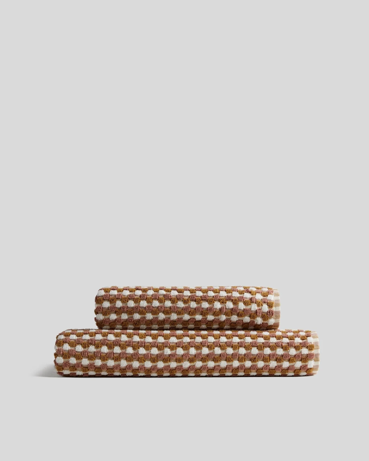 Organic Cotton Mosaic Towels (Ochre and Clay) | Parachute