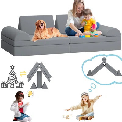 Large Modular Kids Couch Sofa,Couch For Toddler And Baby Playroom/Bedroom,Perfect Toddler & Baby Couch For Play & Lounging,Ideal For Boys & Girls. | Wayfair North America