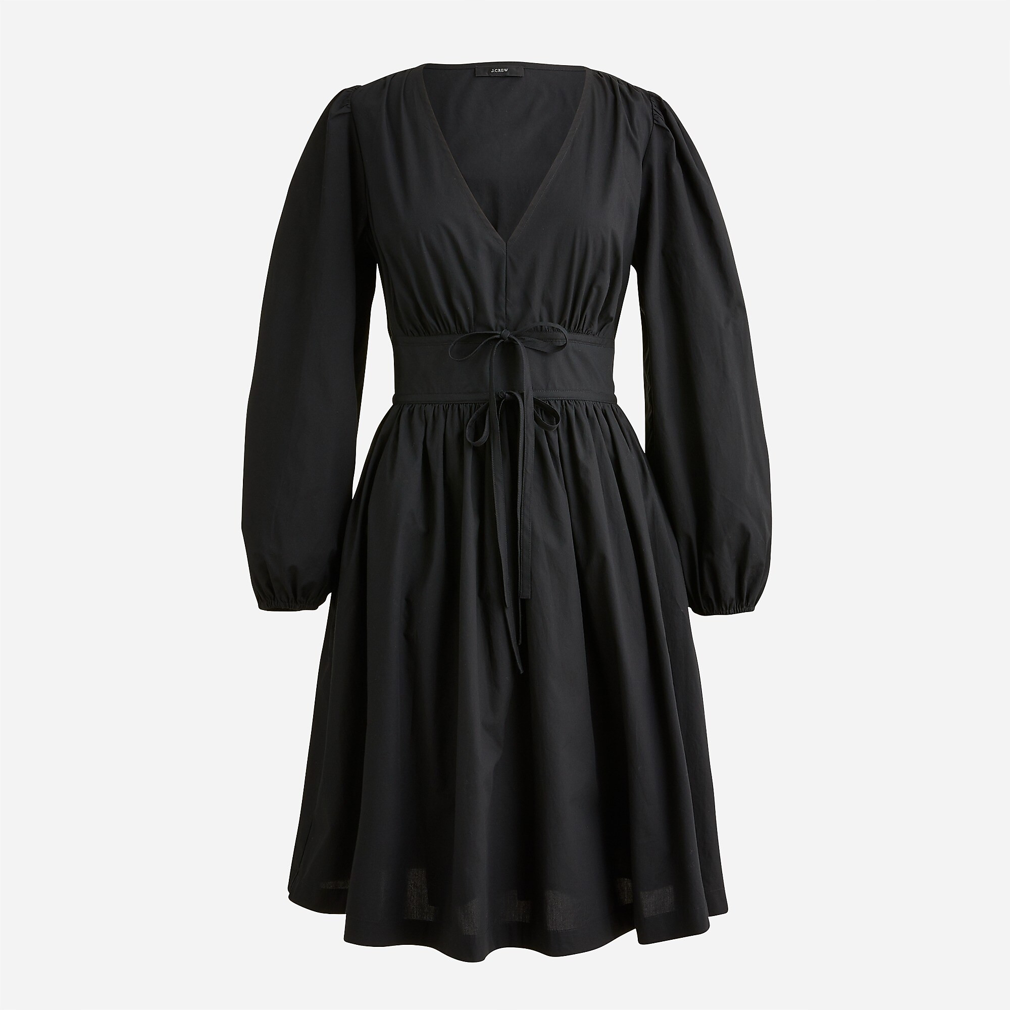 V-neck cotton poplin mini dress | J. Crew US