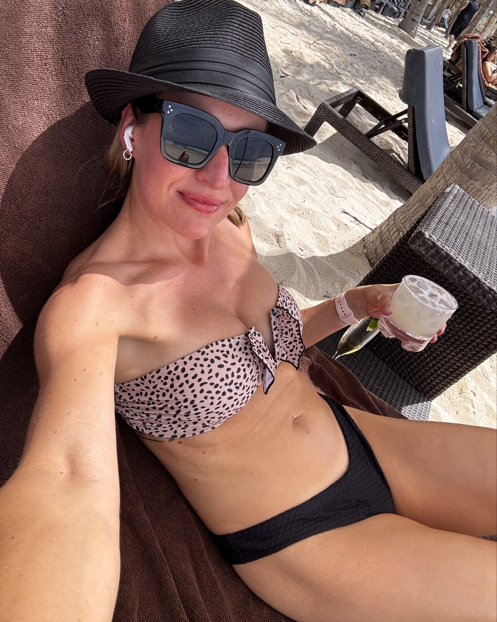 Swimsuits and coverups. Sunglasses and sun hats. 

#everypiecefits

Beach outfit
Bikini
One piece
Cut out one piece
Two piece swim
Hats
Fedora
Swimsuit 
Pool outfit
Vacation outfit 
Travel outfit 

#LTKSwim #LTKOver40 #LTKSeasonal