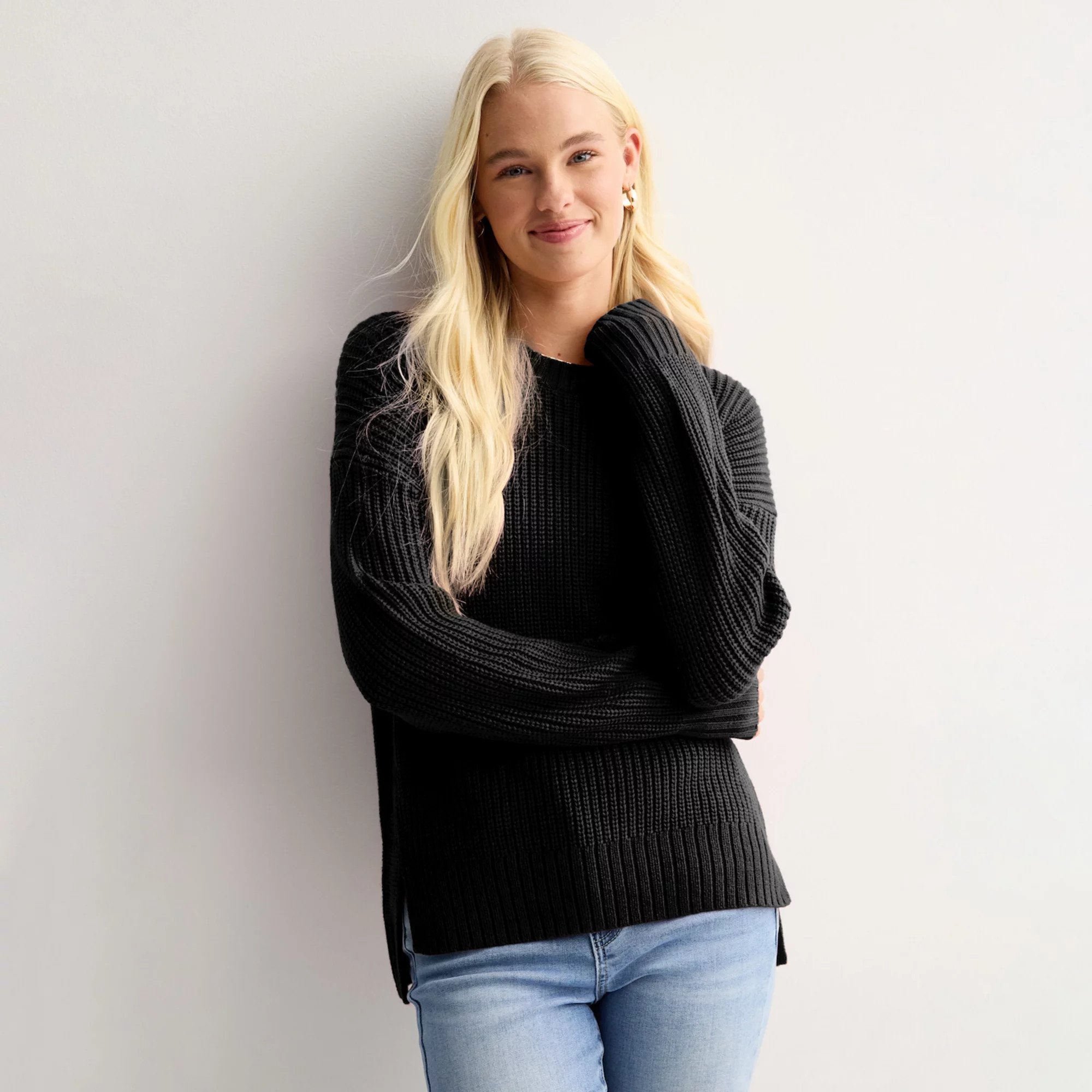 Juniors' SO® Essential Crewneck Pullover Sweater | Kohl's