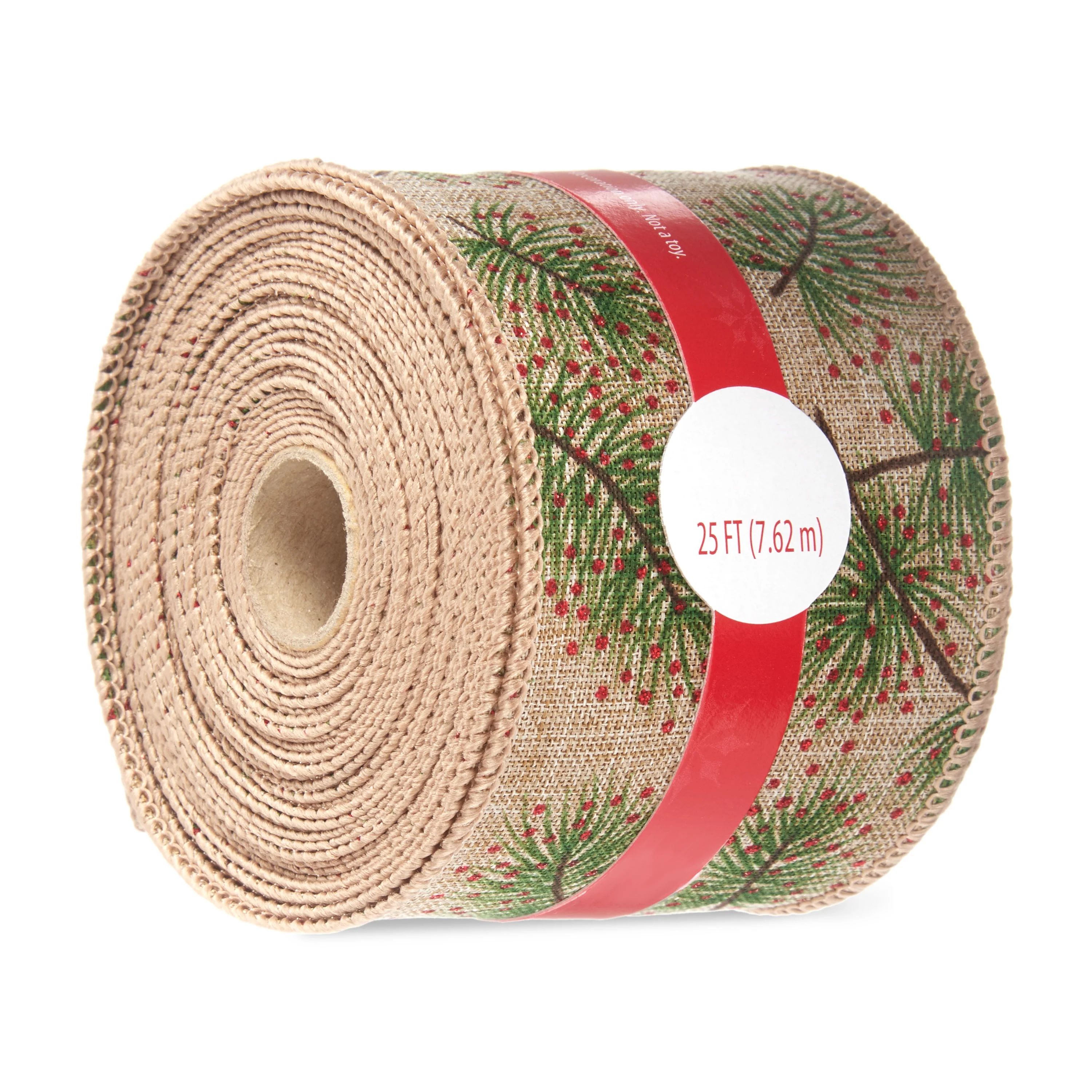 Holiday Time Ribbon, Natural Pine, 25' - Walmart.com | Walmart (US)