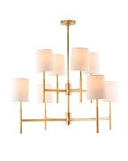 29x34 Clarion Two Tier Chandelier With Linen Shade | TJ Maxx