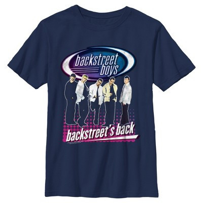 Boy's Backstreet Boys Backstreet's Back  T-Shirt - Navy Blue - Medium | Target