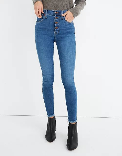 10" High-Rise Skinny Jeans in Mackey Wash: Button-Front Edition | Madewell