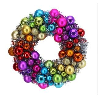 16" Multicolor Ball Ornament Wreath by Ashland® | Michaels Stores