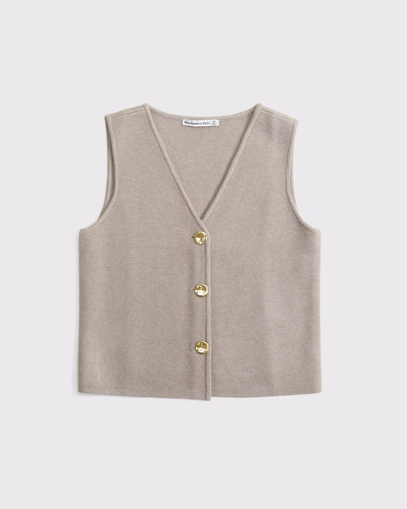 Women's LuxeLoft V-Neck Vest | Women's Tops | Abercrombie.com | Abercrombie & Fitch (UK)