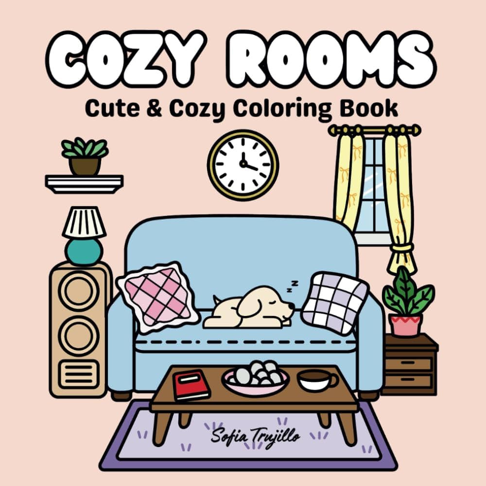 Cozy Rooms: Cute & Simple Coloring Book | Amazon (US)