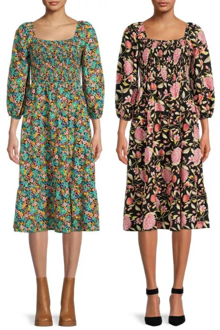 Walmart time and tru floral midi dress 

#LTKunder50 #LTKFind #LTKstyletip