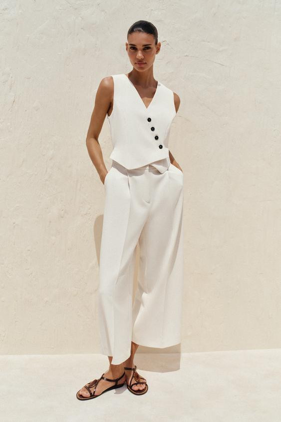 WIDE WAISTCOAT JUMPSUIT | Zara UK