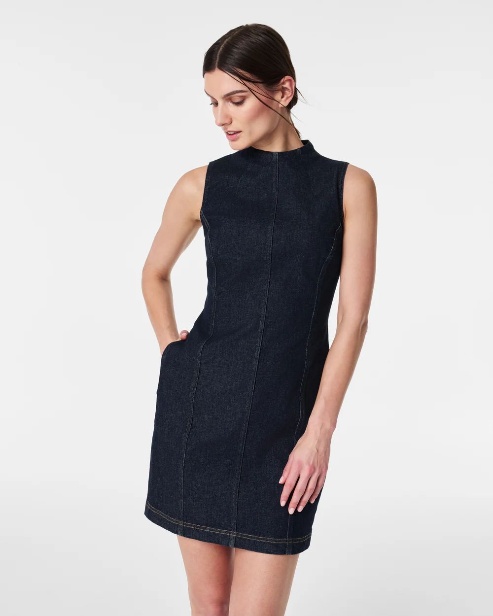 Denim Seamed Shift Dress | Spanx