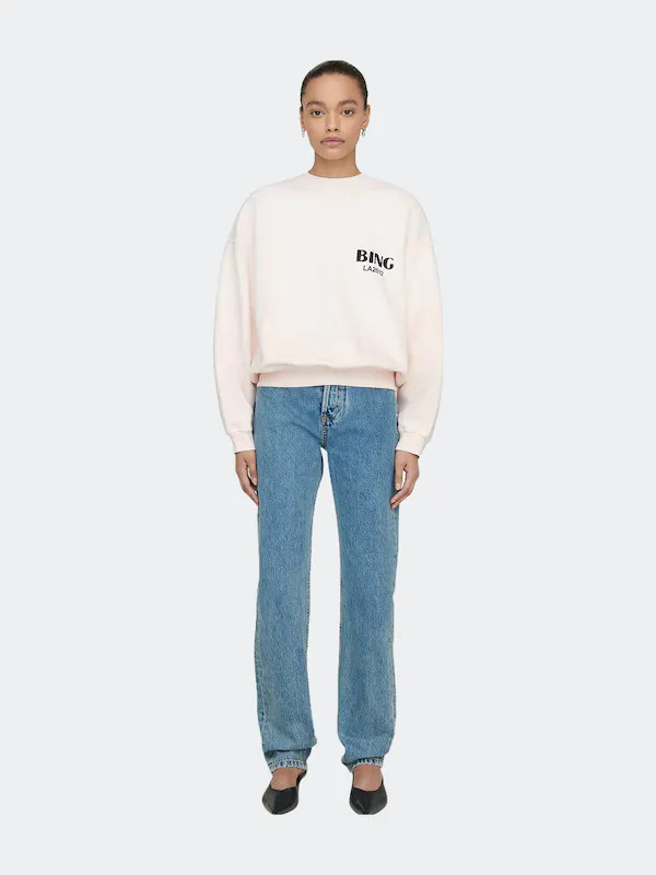 ANINE BING Jaci Sweatshirt Bing LA - Washed Pink - Pink - S | Verishop