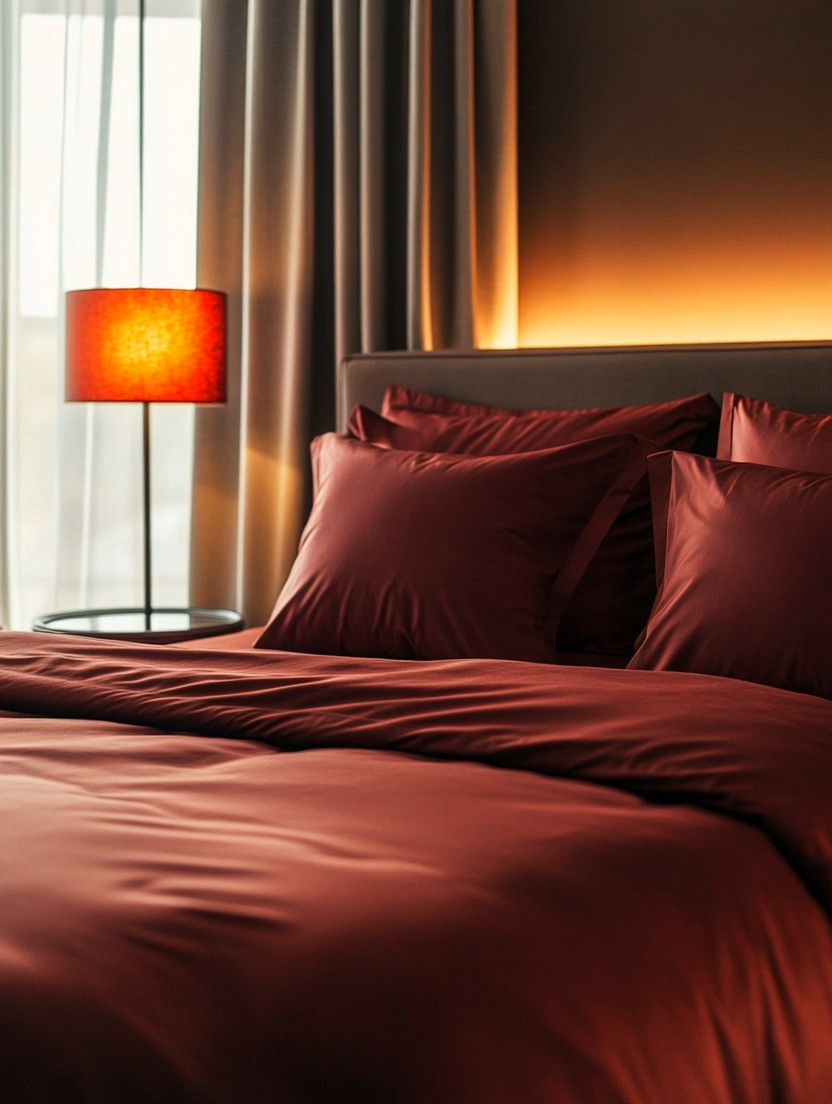 It’s time to refresh last season’s ivory and light neutral bedsheets with this rich burgundy bedding, designed for true hotel-luxury living.
Crafted in premium hotel-style fabrications—think smooth cotton, rich cotton sateen, or soft satin-finish textures—these bedsheets bring instant depth, warmth, and sophistication to the bedroom. The deep burgundy tone creates a striking yet balanced contrast against light ivory or soft gray beds, neutral curtains, and any shade of natural or dark wood furniture.

This color doesn’t just style the room—it transforms it. Burgundy bedding adds a layered, ultra-luxurious look that feels intentional, elevated, and timeless, while still remaining calming and inviting. Perfect for creating a five-star hotel bedroom at home, these sheets deliver both visual richness and everyday comfort, making the entire space feel polished, cozy, and effortlessly refined.

#HotelLuxuryBedroom #LuxuryBedsheets #BedroomUpgrade 

 #LTKHome