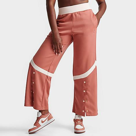 Jordan Women's (Her)itage Track Pants in Orange/Sky J Orange Size Large 100% Cotton/100% Polyester/Knit | Finish Line (US)