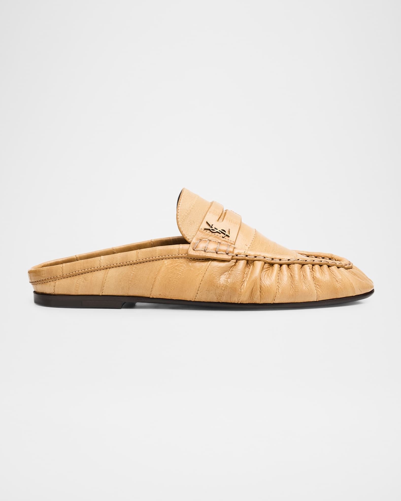 Le Loafer Eel Leather Penny Loafer Mules | Neiman Marcus