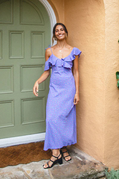 VRG GRL Feminine Muse Bias Cut Maxi Dress // Purple | VRG Grl