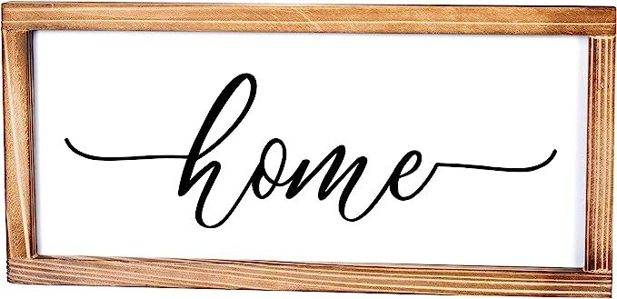 Home Signs 8x17 Inch, Rustic Living Room Decorations For Wall, Farmhouse Home Sign For Wall, Farm... | Amazon (US)
