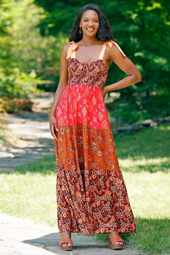 Tiered Floral Print Dress | Cato Fashions