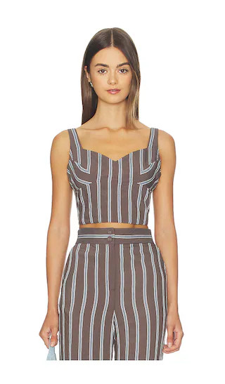 Vonette Top in Dark Mocha | Revolve Clothing (Global)