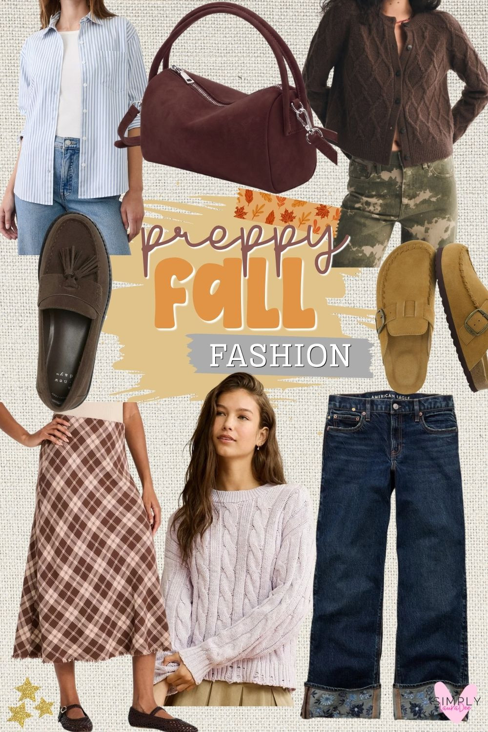 Preppy fall fashion with cozy classics and a few trendier touches 🍂 Think cable-knit sweaters, plaid skirts, striped button-downs, dark wash denim, clogs, loafers and rich brown accessories—easy pieces to mix into everyday fall outfits without feeling too dressed up.

#PreppyFall #FallFashion #FallOutfits #ClassicStyle #CableKnitSweater #PlaidSkirt #DarkWashDenim #FallShoes #BrownAccessories #LTKFashion 

 #LTKgrwm #LTKmomlife #LTKOver40